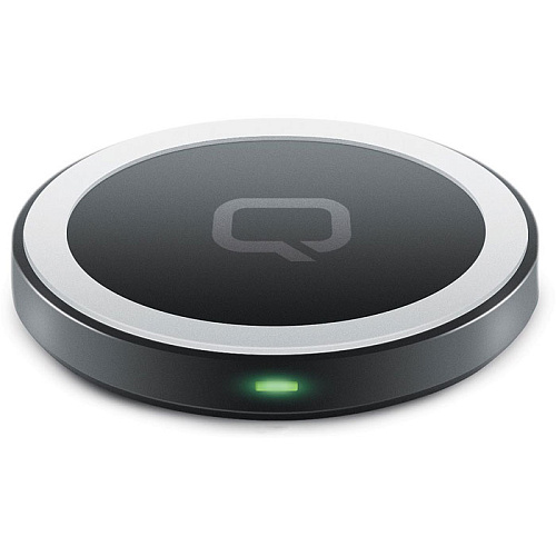 Беспроводная зарядная панель Qumo Qi Mini Table Charger, настольная, черная  