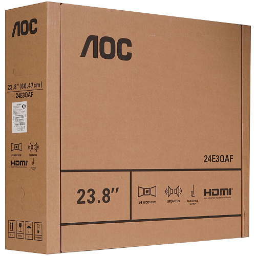 Монитор 24" AOC 24E3QAF IPS 1920x1080 4ms HDMI, DisplayPort, VGA