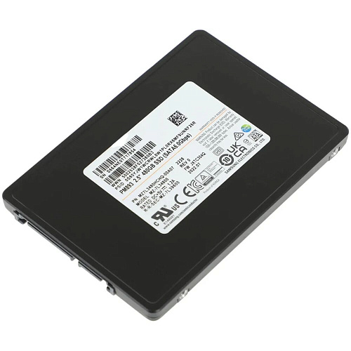 Внутренний SSD-накопитель Samsung SSD PM893, 480GB, 2.5" 7mm, SATA3, 3D TLC, R/W 550/520MB/s, IOPs 98 000/29 000, TBW 876, DWPD 1
