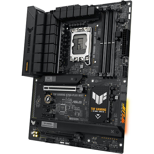 Материнская плата ASUS TUF Gaming B760-Plus WiFi B760 Socket-1700 4xDDR5, 4xSATA3, RAID, 3xM.2, 2xPCI-E16x, 4xUSB3.2, 1xUSB3.2 Type C, DP, HDMI, 2.5Glan, ATX