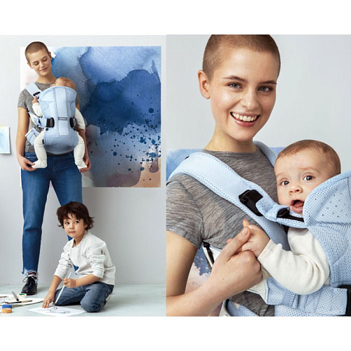 Рюкзак-кенгуру BabyBjorn One Air Mesh Голубой лед