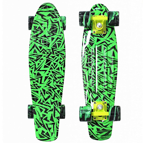 Скейтборд Y-SCOO Penny board RT 22 Print Green Elka (green/mix)