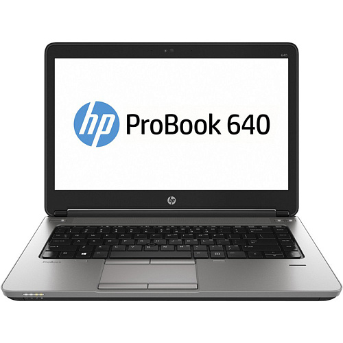 Ноутбук HP ProBook 640 G1 14"(1366x768 (матовый))/Intel Core i5 4200M(2.5Ghz)/4096Mb/500Gb/DVDrw/Int:Intel HD4600/Cam/BT/WiFi/55WHr/war 1y/2kg/silver/black/DO