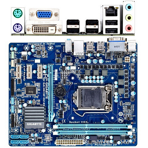 Материнская плата Gigabyte GA-H61M-D2-B3 Soc-1155, H61, 2xDDR3, 1xPCI-Ex16, GLan mATX