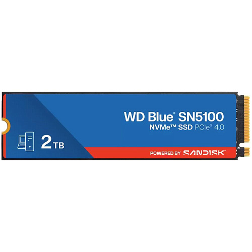 Внутренний SSD-накопитель 2000Gb Western Digital Blue SN5100 (WDS200T5B0E) M.2 2280 PCIe NVMe 4.0 x4
