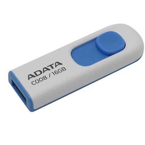 USB Flash накопитель 16Gb A-Data C008 ( AC008-16G-RWE ) бело/синий