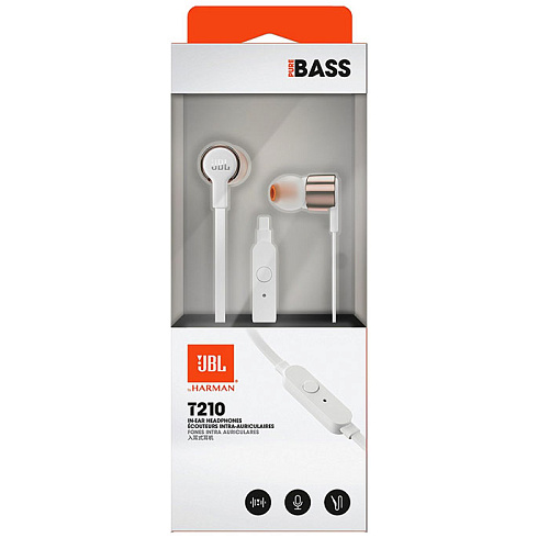 Гарнитура JBL T210 Rose Gold