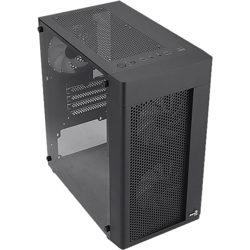 Корпус MicroATX Minitower AeroCool HEXFORM-G-BK-v2 RGB Black