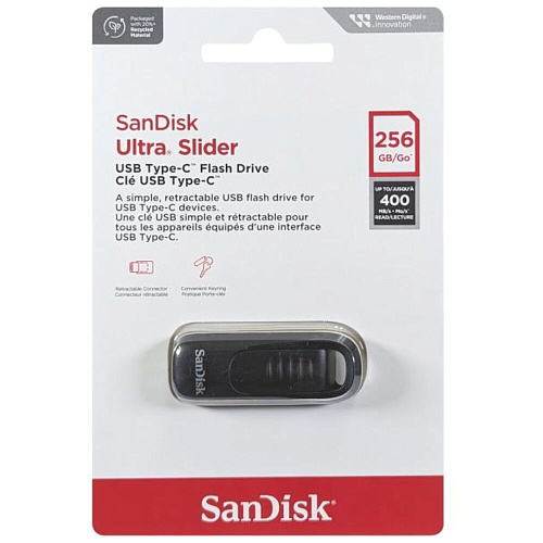 USB Flash накопитель 256GB SanDisk Ultra Slider (SDCZ480-256G-G46) USB-C Черный