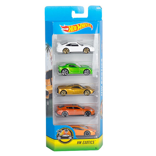 Hot Wheels 1806 Подарочный набор из 5 машинок (HW Exotic Green)