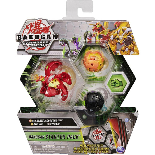 Spin Master Bakugan 6059923 Бакуган стартовый набор Слияние фракций Пегатрикс х Горин, Сезон 2