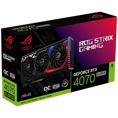 Видеокарта ASUS GeForce RTX 4070 Super 12288Mb, ROG Strix Gaming OC 12G (ROG-Strix-RTX4070S-O12G-Gaming) 1xHDMI, 3xDP, Ret