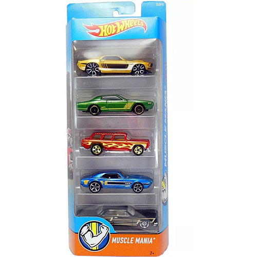 Mattel Hot Wheels 1806/DVG01 Подарочный набор из 5 машинок (Muscle Mania)