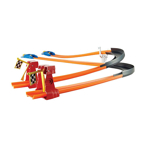 Hot Wheels DNN81 Трасса Turbo Rally Set 3 в 1 с двумя базовыми машинками