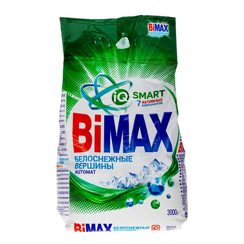 BiMax Стиральный порошок Белоснежные вершины, 3 кг.