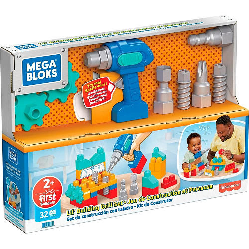 Mattel Mega Bloks Набор строителя с дрелью GXK36