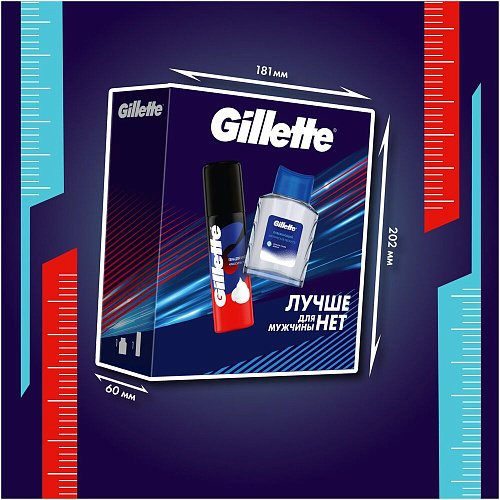Gillette Подарочный набор (Gillette Лосьон для бритья Arctic Ice, 50 мл + Gillette Пена для бритья Classic, 50 мл.)