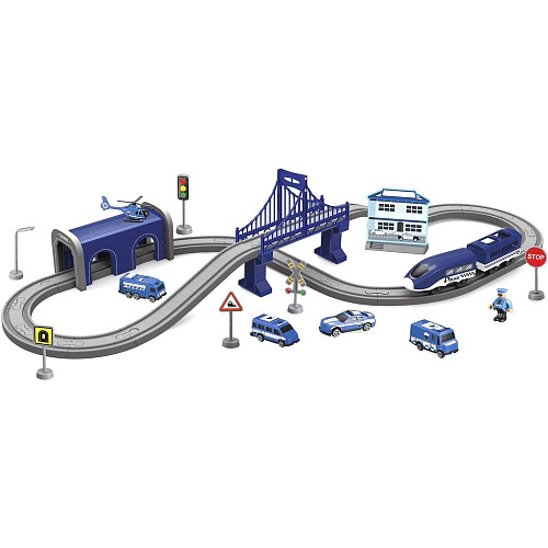 Железная дорога 1Toy InterCity Megapolis "Полицейская станция" 66 дет Т20829