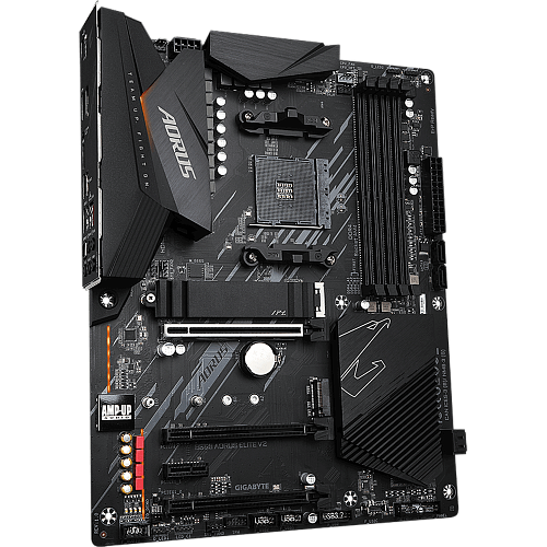 Материнская плата Gigabyte B550 AORUS Elite V2 Socket-AM4 AMD B550 4xDDR4, 4xSATA3, RAID, 2xM.2, 3xPCI-E16x, 6xUSB3.2, DP, HDMI, Glan, ATX Ret