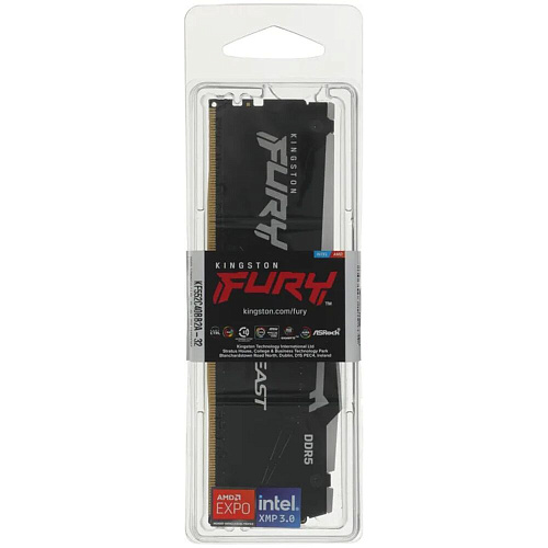 Модуль памяти DIMM 32Gb DDR5 PC41600 5200MHz Kingston Fury Beast RGB EXPO Black (KF552C40BB2A-32)