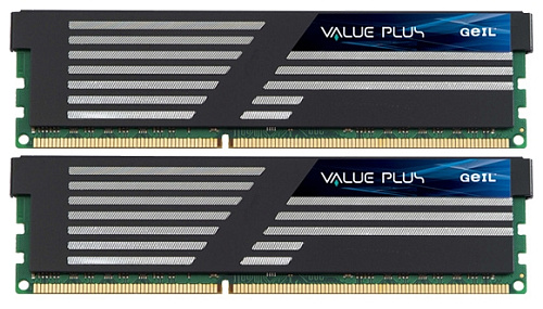 Модуль памяти DIMM 4Gb 2x2Gb KIT DDR3 PC12800 1600MHz Geil Value Plus (GVP34GB1600C9DC)