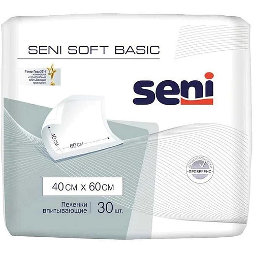Seni Пеленки Soft Basic, 40 x 60 cм (30 шт.)
