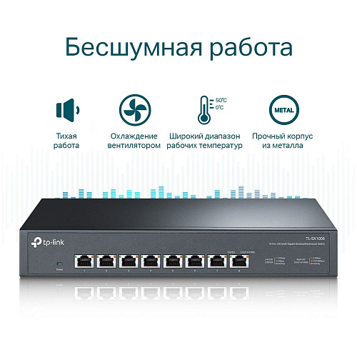 Коммутатор TP-LINK TL-SX1008 неуправляемый 8x10GbLAN