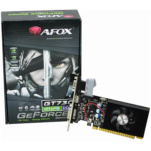 Видеокарта Afox GeForce GT 730 4096Mb, AF730-4096D3L6 DVI, HDMI