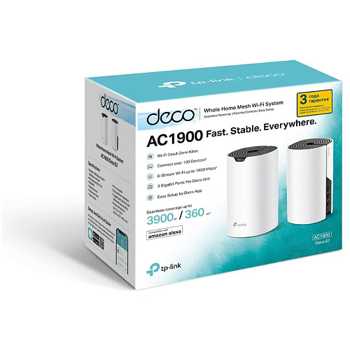 Mesh система TP-LINK Whole-Home Mesh Deco S7 Wi-Fi 5 AX1900 (2-pack)