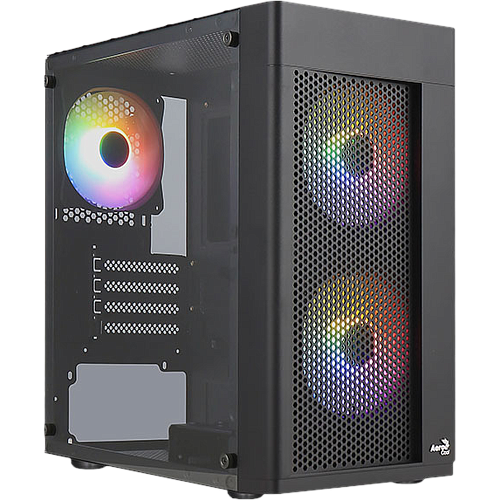 Корпус MicroATX Minitower AeroCool HEXFORM-G-BK-v2 RGB Black