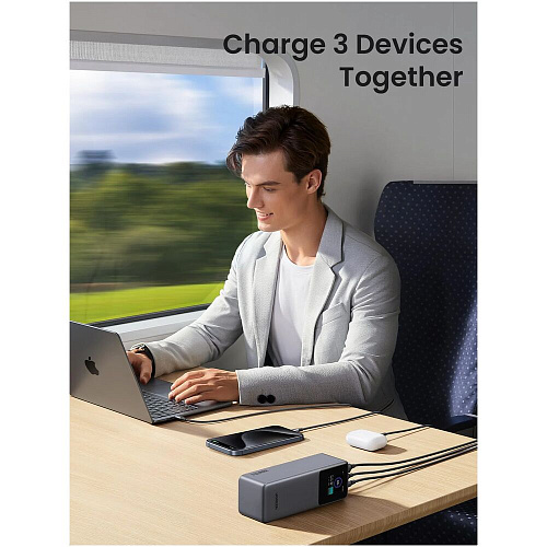 Внешний аккумулятор Ugreen PB722 (35525B) 25000mAh 200W Grey
