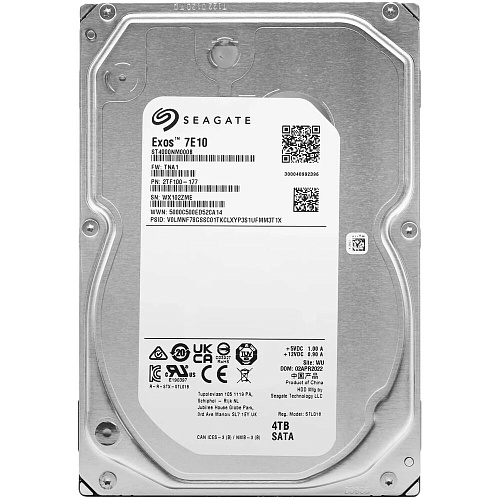 Внутренний жесткий диск 3,5" 4Tb Seagate (ST4000NM000B) 256Mb 7200rpm SATA3 Exos 7E10
