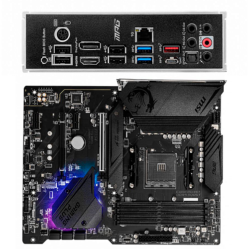 Материнская плата MSI MPG B550 Gaming Plus Socket-AM4 AMD B550 4xDDR4, 6xSATA3, RAID, 2xM.2, 2xPCI-E16x, 3xUSB3.2, 1xUSB3.2 Type C, DP, HDMI, Glan, ATX УЦЕНКА
