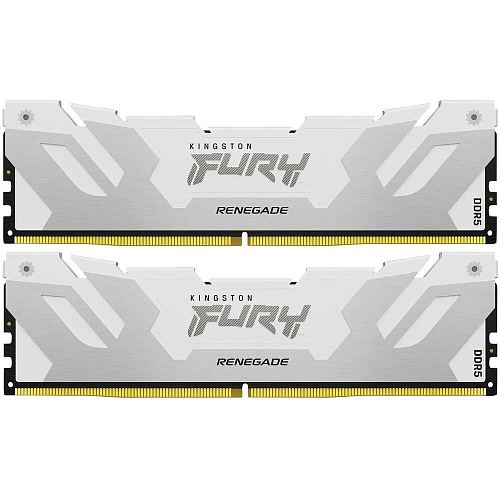 Модуль памяти DIMM 32Gb 2х16Gb DDR5 PC51200 6400MHz Kingston Fury Renegade White (KF564C32RWK2-32)