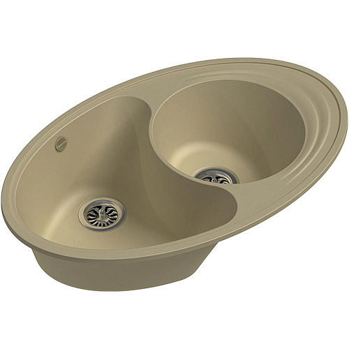 Кухонная мойка Ewigstein Elegant W90KF 1,5-чаши + крыло 820*520мм темно-бежевый