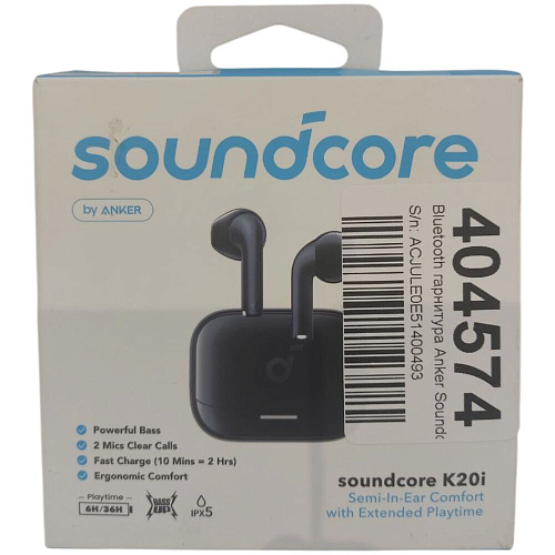 Bluetooth гарнитура Anker Soundcore K20i Black УЦЕНКА