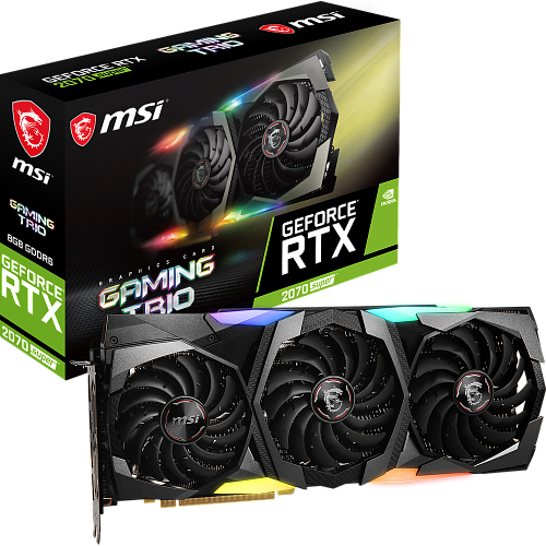 Видеокарта MSI GeForce RTX 2070 Super 8192Mb, Gaming Trio (RTX 2070 Super Gaming Trio) 1xHDMI, 3xDP, Ret
