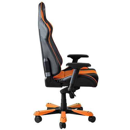 Кресло для геймера DXRacer King чёрно-оранжевое (OH/KS06/NO, экокожа, регулируемый угол наклона)