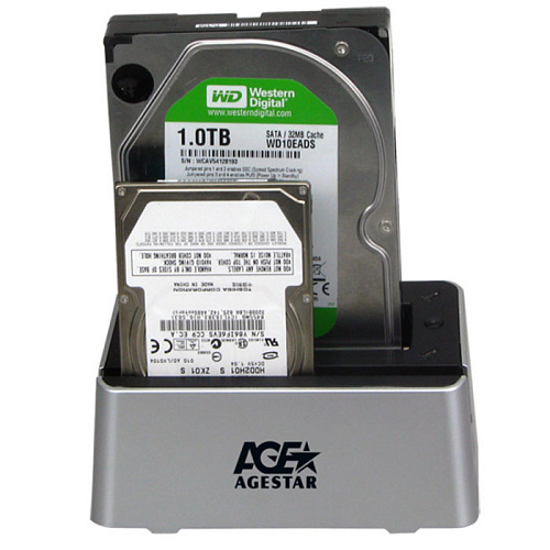 Корпус 2.5" или 3.5" AgeStar SCBT3 USB2.0 Silver
