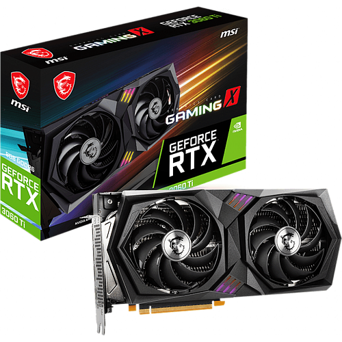 Видеокарта MSI GeForce RTX 3060 Ti 8192Mb, Gaming X 8Gb LHR (RTX 3060 Ti Gaming X 8G LHR) 1xHDMI, 3xDP, Ret УЦЕНКА