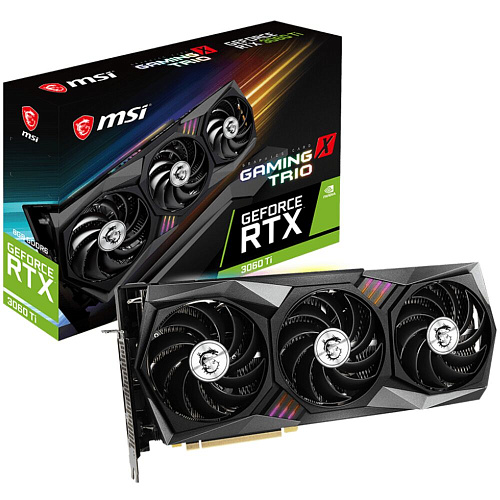 Видеокарта MSI GeForce RTX 3060 Ti 8192Mb, Gaming X Trio 8GD6X (RTX 3060 Ti Gaming X Trio 8GD6X) 1xHDMI, 3xDP, Ret