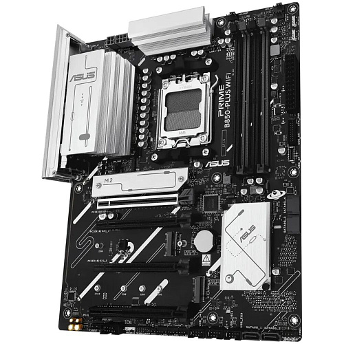Материнская плата ASUS Prime B850-Plus WiFi B850 Socket AM5 4xDDR5, 4xSATA3, RAID, 3xM.2, 4xPCI-E16x, 5xUSB3.2, 1xUSB3.2 Type C, DP, HDMI, WiFi, 2.5Glan, ATX