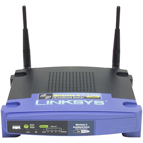 Беспроводной маршрутизатор Linksys WRT54GL 802.11g 54Мбит/с 2.4ГГц 4xLAN Linux