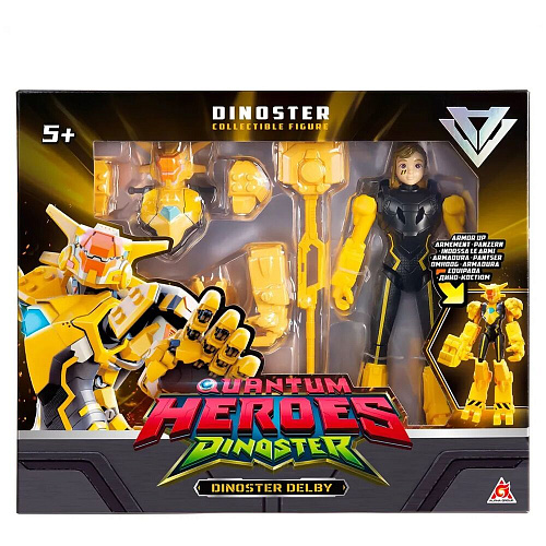 Dinoster Большая фигурка героя Диностер Делби в дино-костюме 20 см