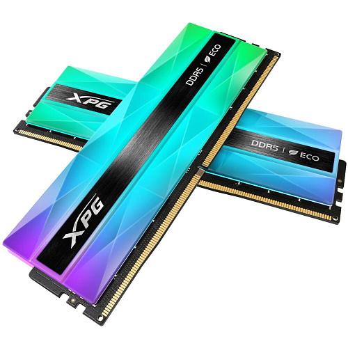 Модуль памяти DIMM 32Gb 2х16Gb DDR5 PC48000 6000MHz ADATA XPG Lancer Neon RGB Silver (AX5U6000C3016G-DCLANRSG)