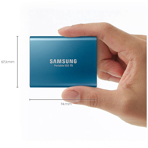 Внешний SSD-накопитель 500Gb Samsung T5 MU-PA500B/WW (SSD) USB 3.1 Синий УЦЕНКА