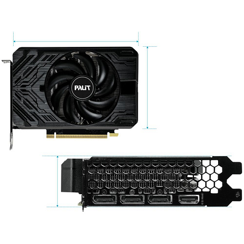 Видеокарта Palit GeForce RTX 4060 Ti 8192Mb, StormX OC 8G (NE6406TS19P1-1060F) 1xHDMI, 3xDP, Ret