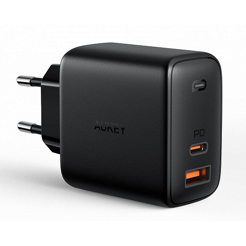 Сетевое зарядное устройство Aukey Omnia Mix PD PA-B3 65W USB+USB-C, черное