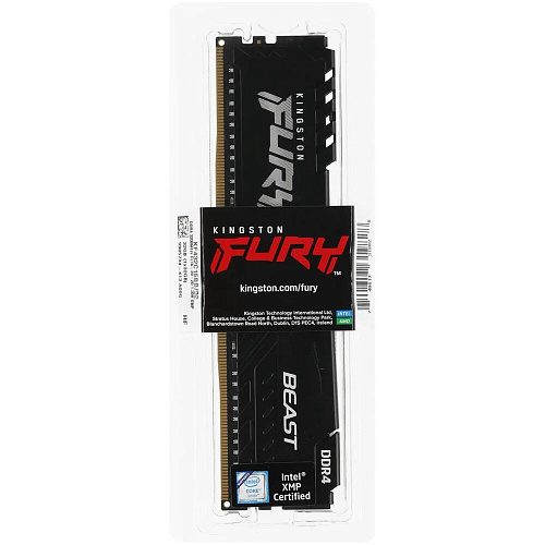 Модуль памяти DIMM 32Gb DDR4 PC25600 3200MHz Kingston Fury Beast Black (KF432C16BB/32)