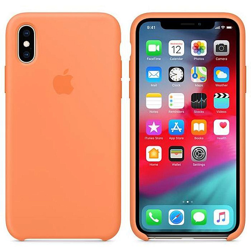Чехол для Apple iPhone Xs Silicone Case Papaya